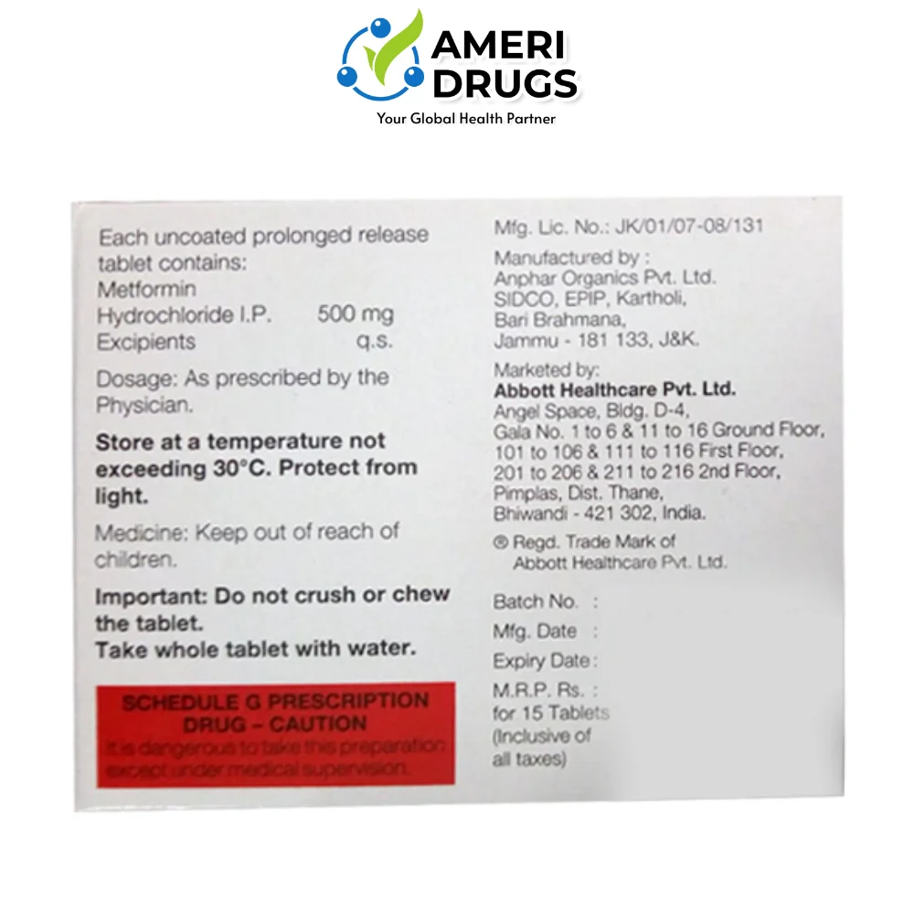 Metformin 500mg Tablets
