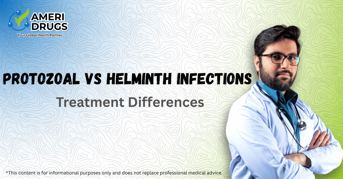 protozoal vs helminth infections