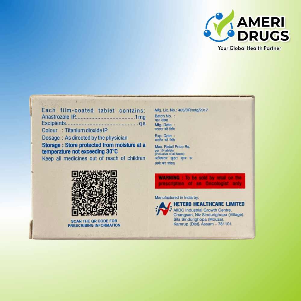 Anastrozole 1 mg tablets
