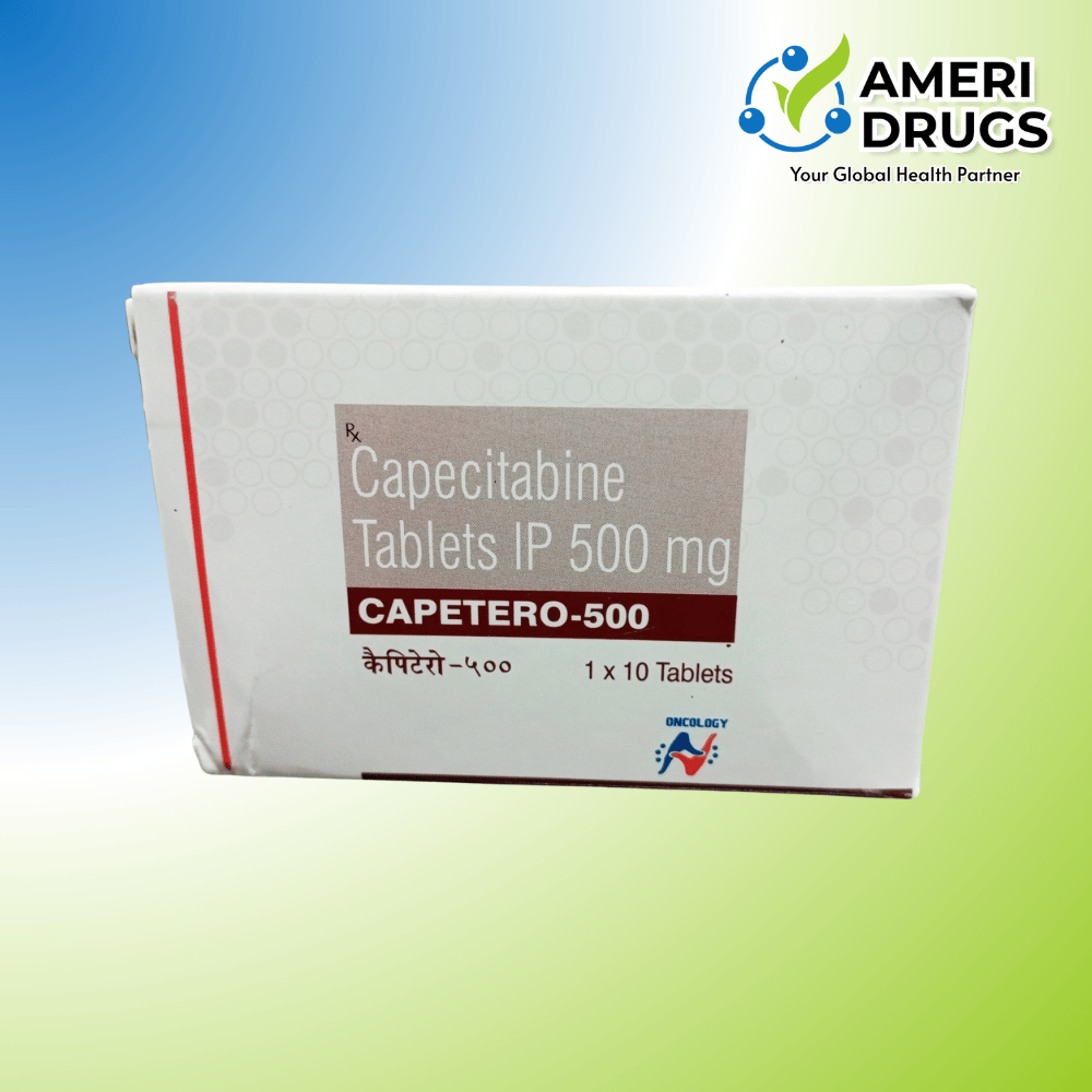 Capecitabine 500 mg tablets Capetero-500 oncology medicine export pack